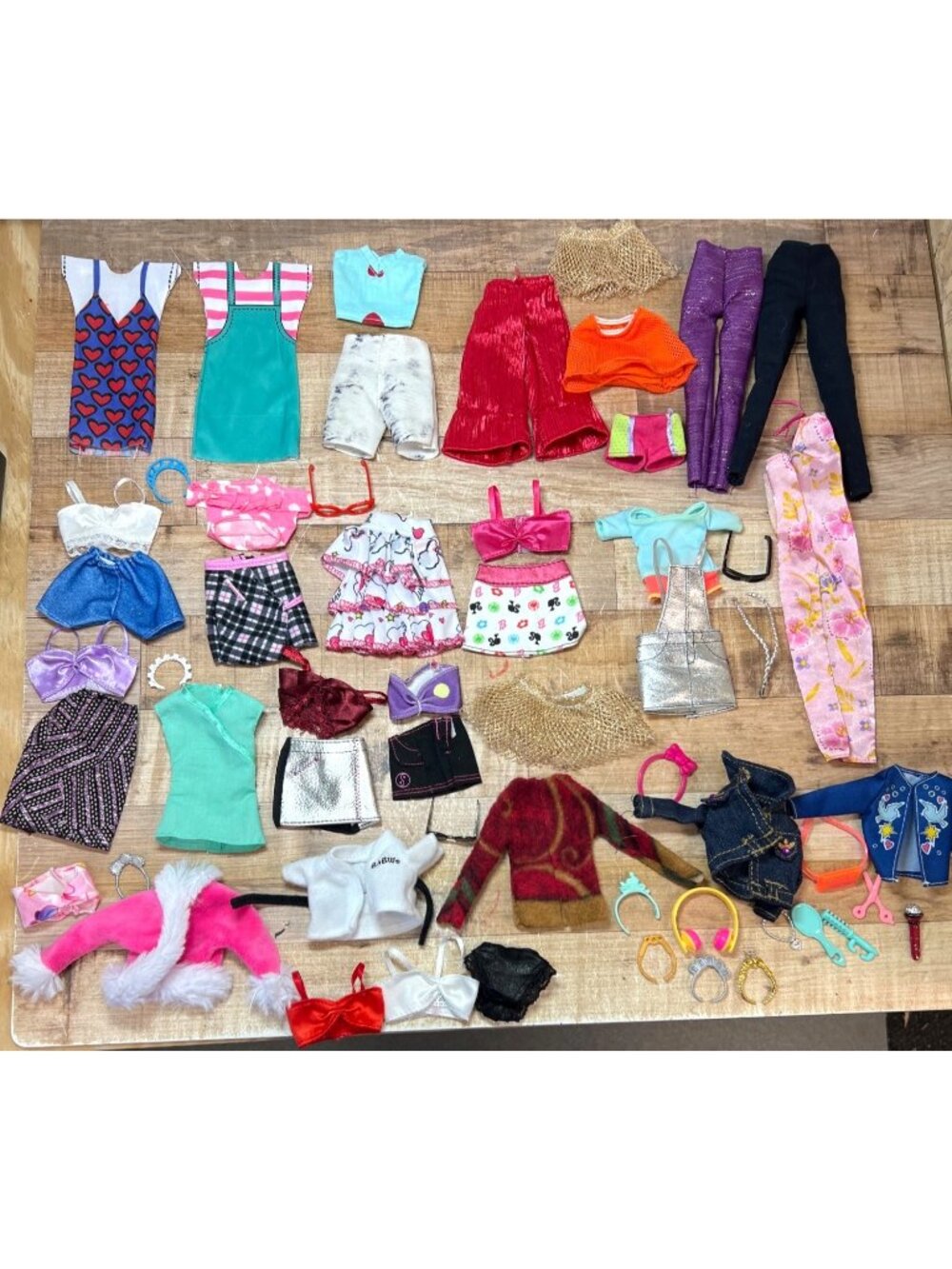 Assorted Doll Clothes & Accessories Bundle For Barbie Or Similar Dolls 56 Pieces